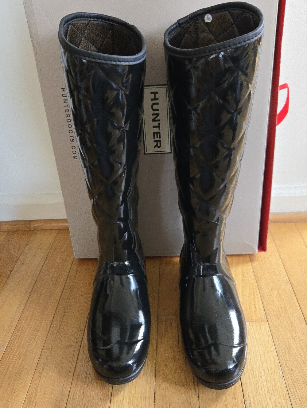 Hunter Sandhurst Savoy Black Quilted Rain Boots